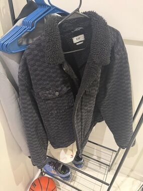 Kith Black Sherpa-Lined Denim Trucker Jacket